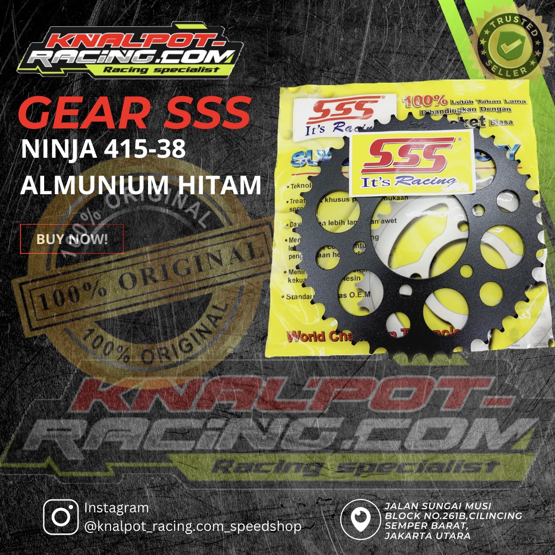 GEAR SSS NINJA 415-38 ALMUNIUM HITAM